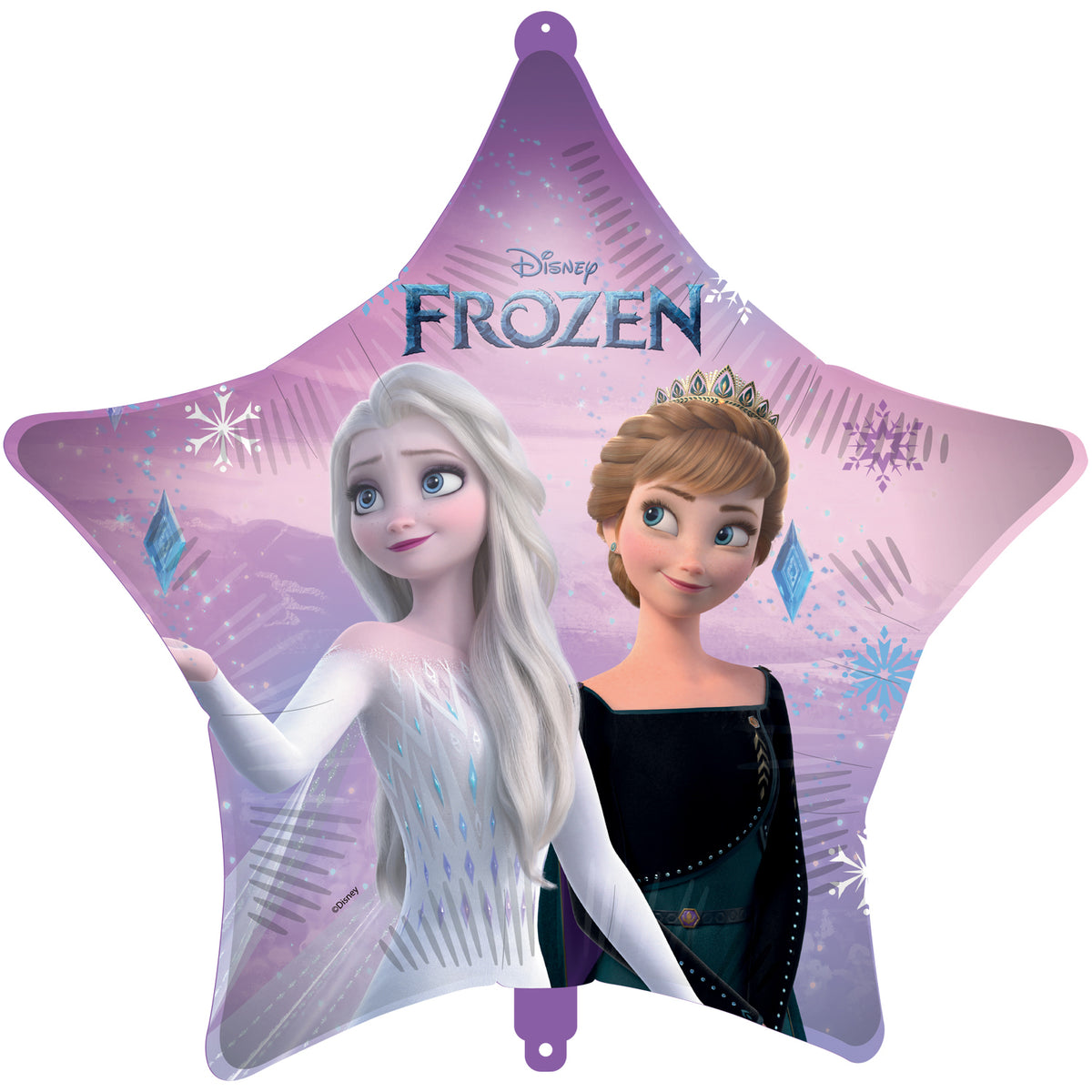 Folieballon frozen ster elsa en anna 46 cm