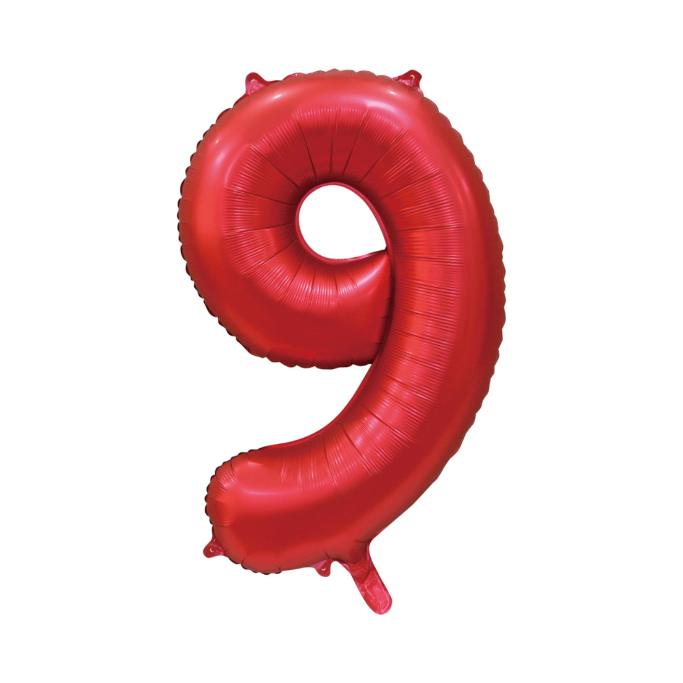 Folie cijferballon satijn rood 86 cm