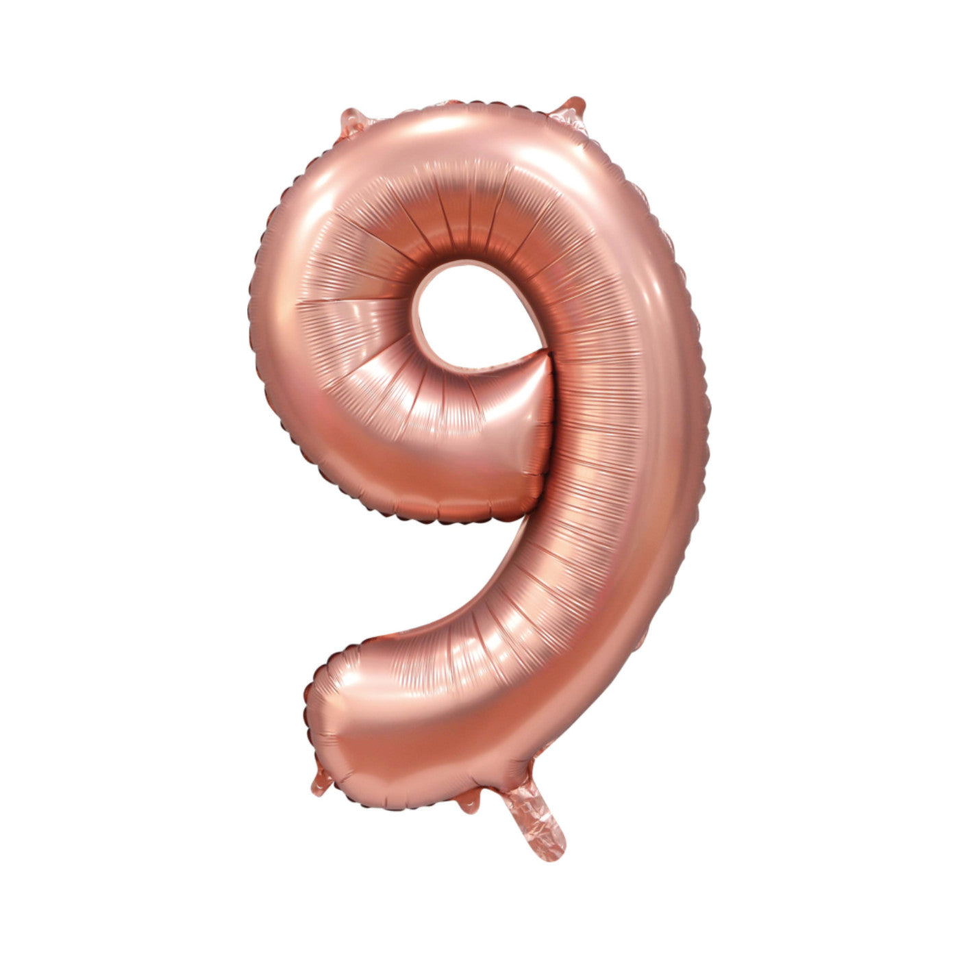 Folie cijferballon satijn rosé goud 86 cm