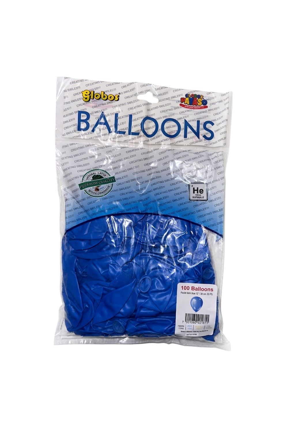 Latex ballonnen pastel donkerblauw 30 cm – 100 stuks