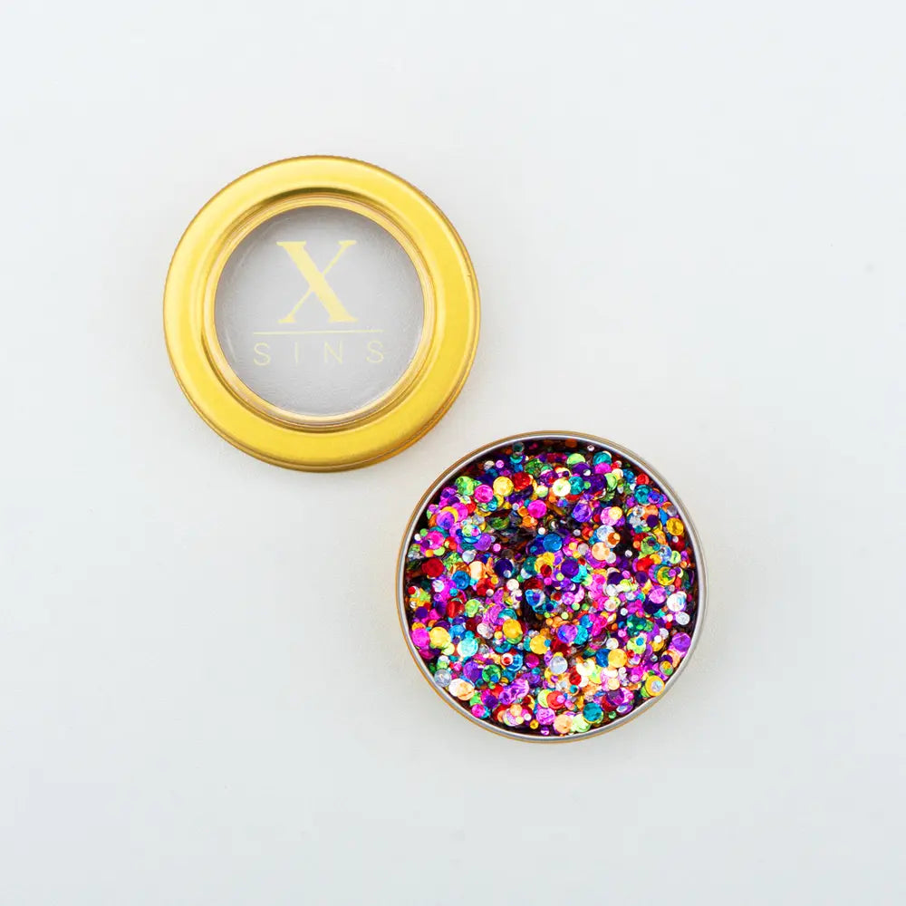 X-Sins Body Glitter Gel Dottie Rainbow