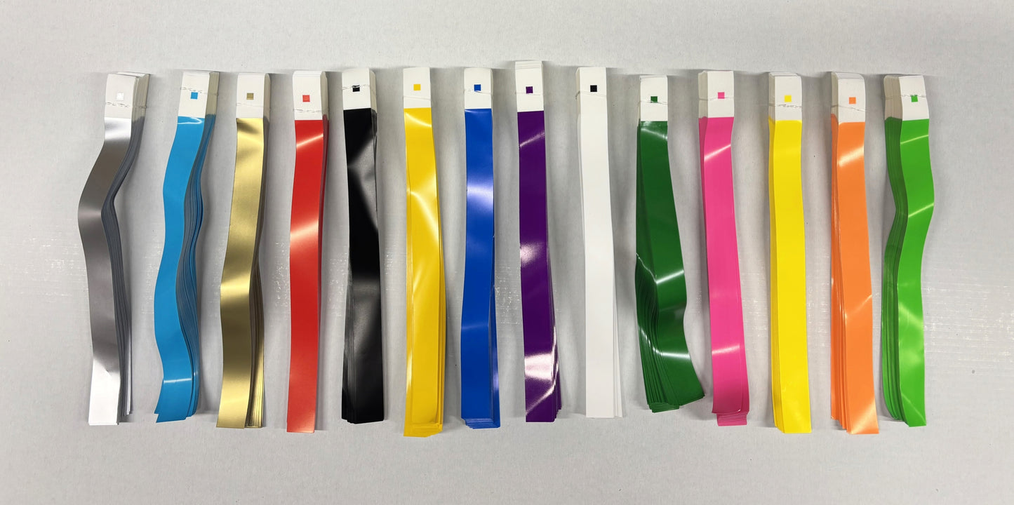 Kunststof Polsbandjes / Festivalbandjes - Per 100 Stuks (14 Kleuren)