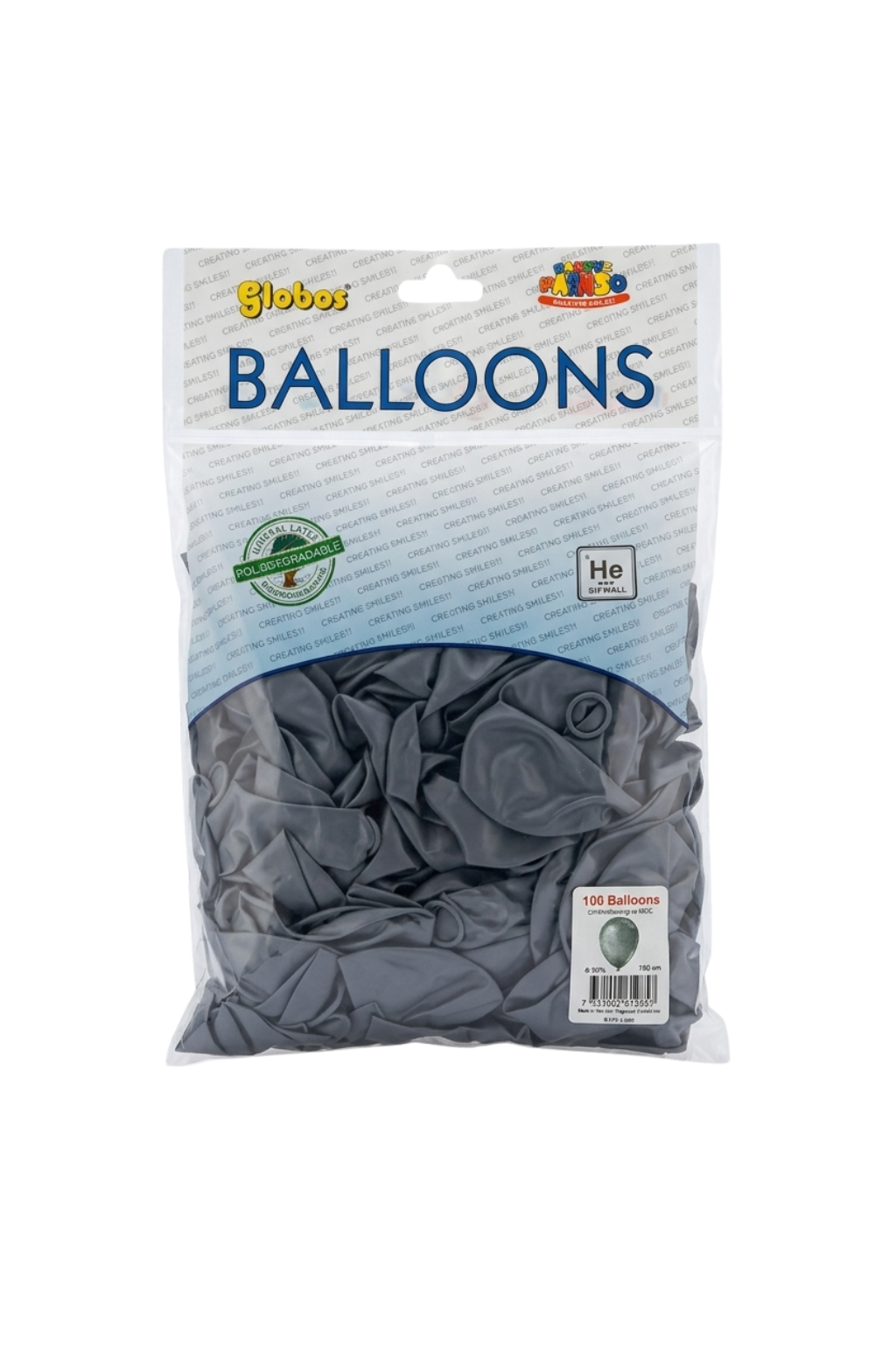 Latex ballonnen pastel grijs 30 cm – 100 stuks