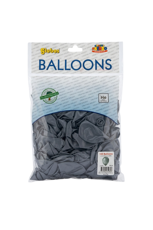 Latex ballonnen pastel grijs 30 cm – 100 stuks
