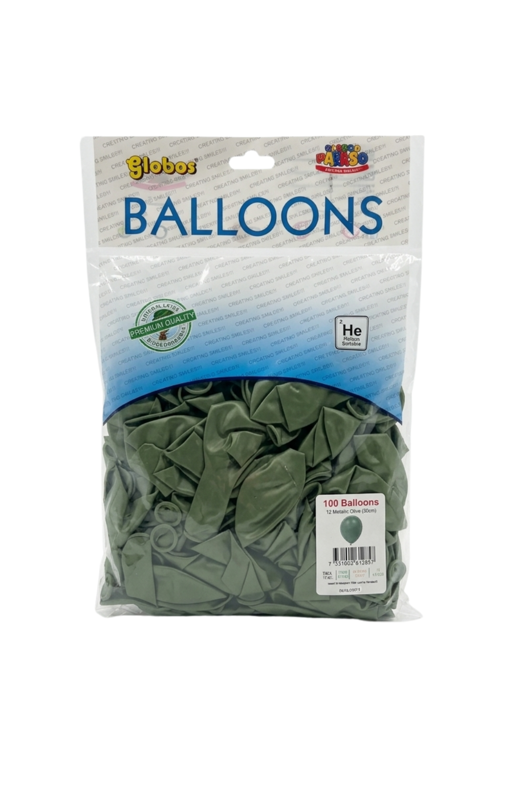 Latex ballonnen pastel moss 30 cm – 100 stuks