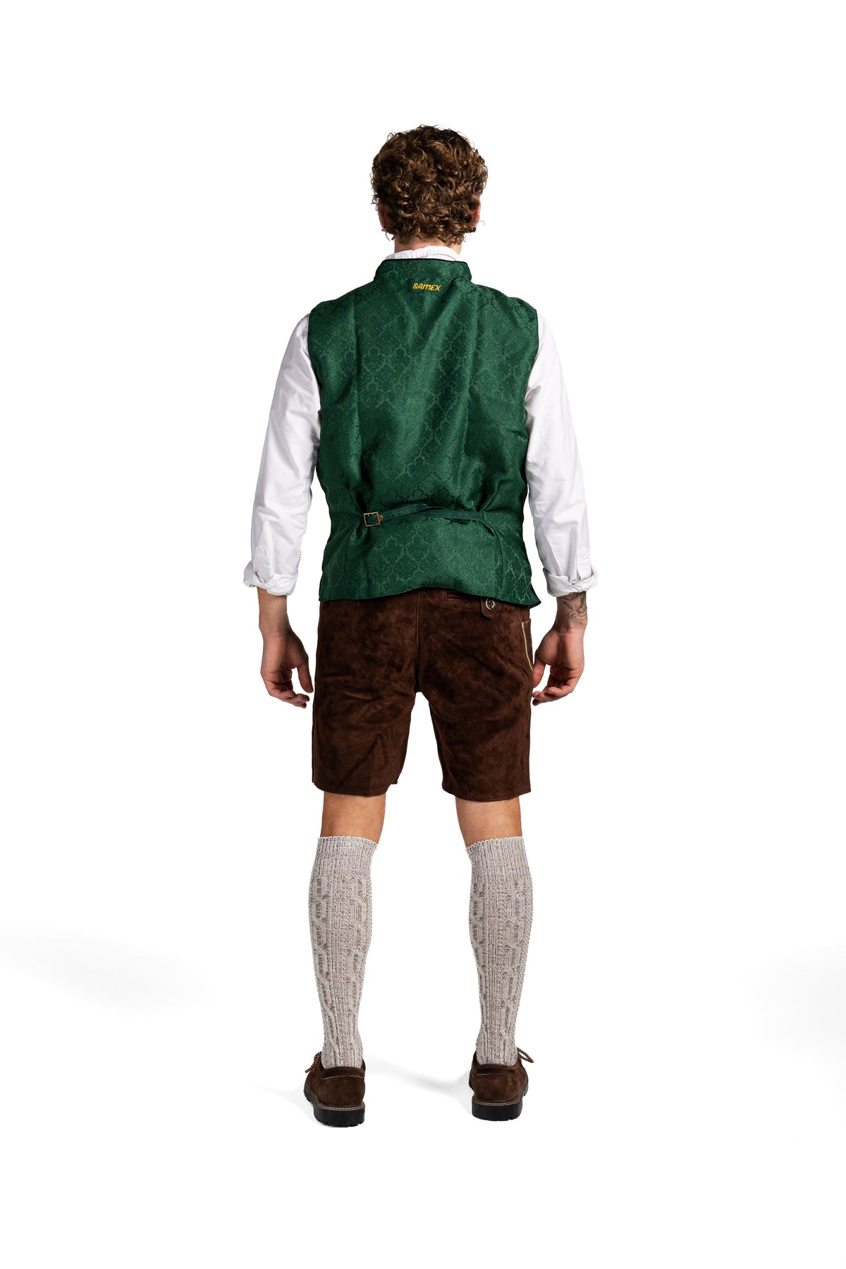 Trachten Gilet David, detail van de knoopsluiting