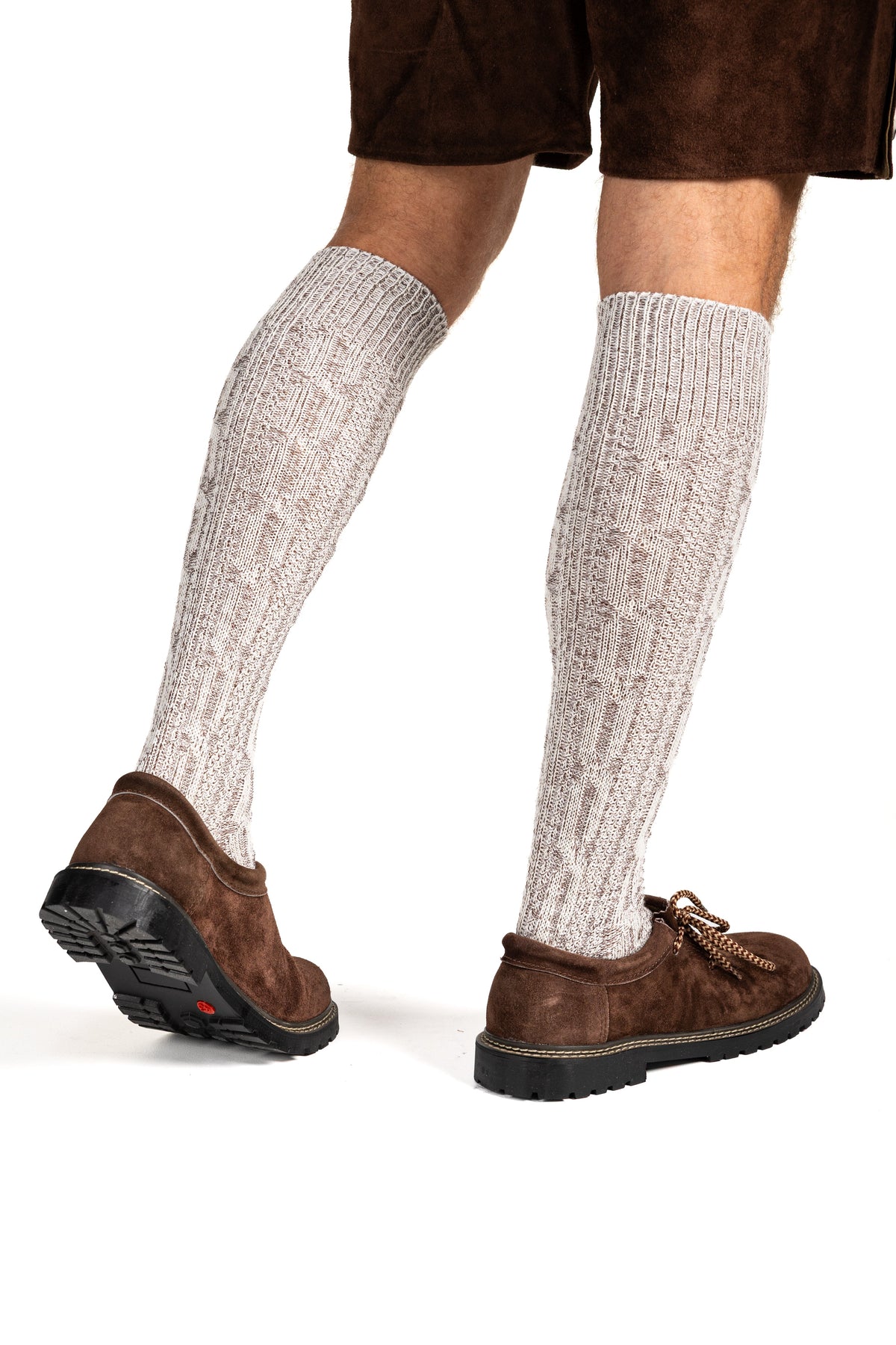Trachtenschoenen heren, detail van het stiksel