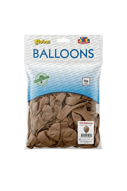 Latex ballonnen pastel sepia 30 cm – 100 stuks