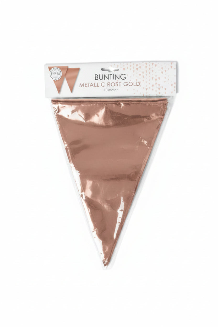Vlaggenlijn Metallic Roségoud 10 meter