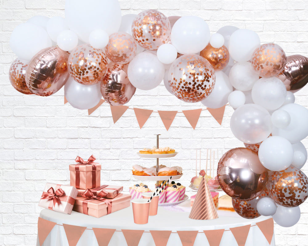 Ballondecoratieset roségoud (71 delen)