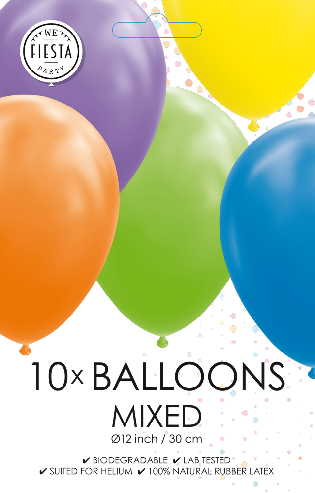 Ballonnen gekleurd 30 cm (10 stuks)
