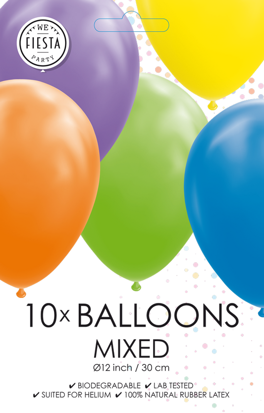 Ballonnen gekleurd 30 cm (10 stuks)