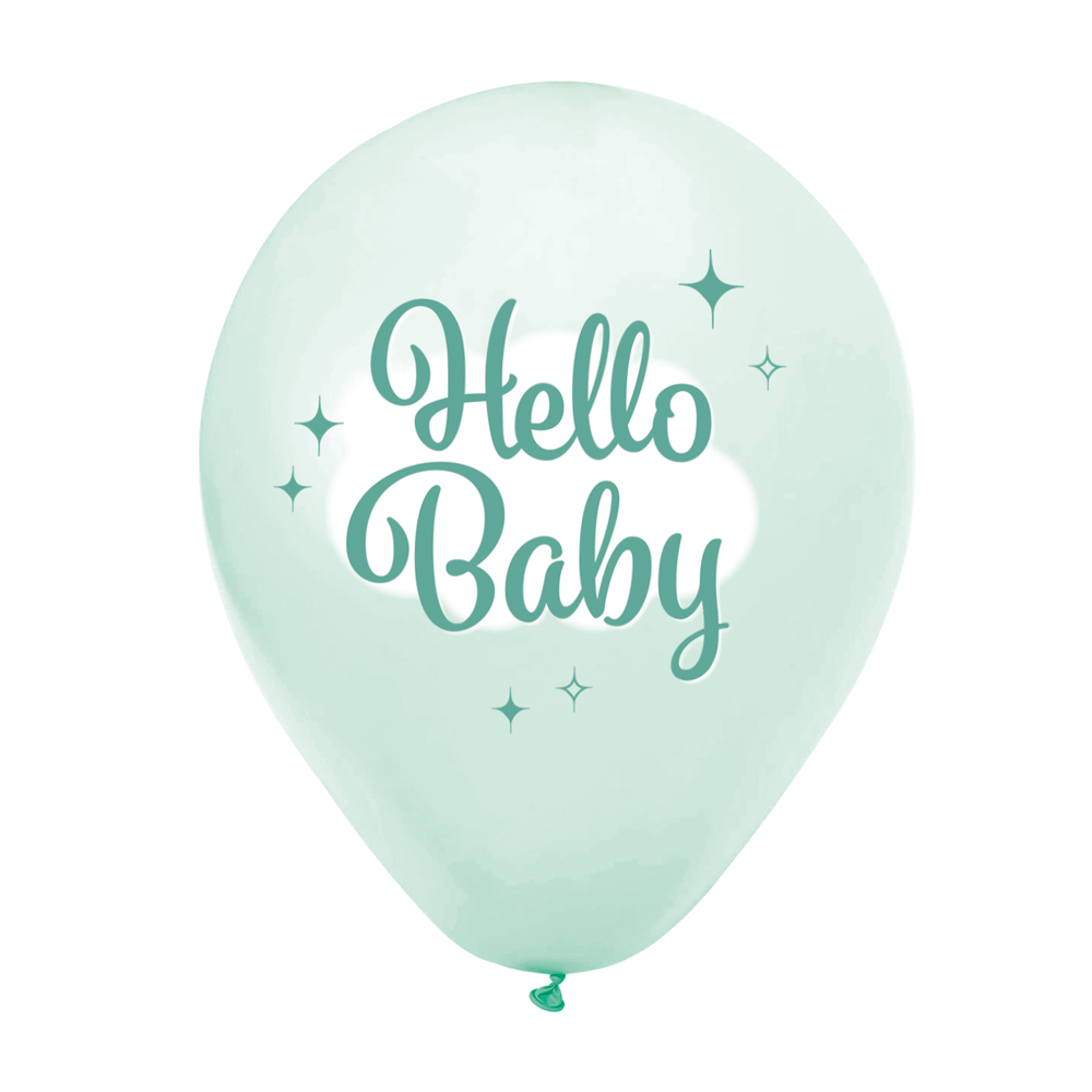 Ballonnen Hello Baby 30 cm (8 stuks)