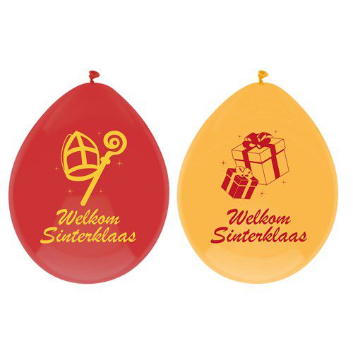 Ballonnen Welkom Sinterklaas (6 stuks)