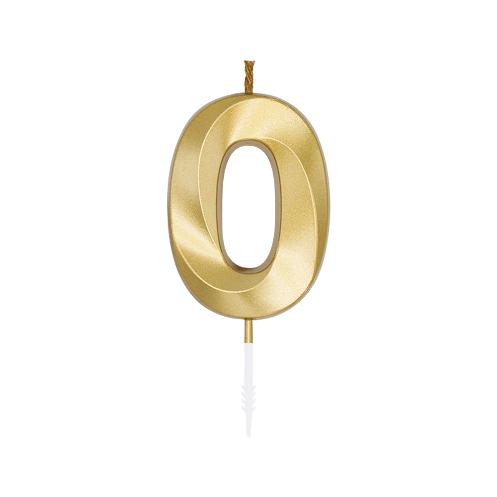 Cijferkaars goud in het verjaardagspakket