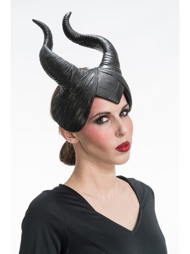 Diadeem duistere hoorns zwart - foto 2
