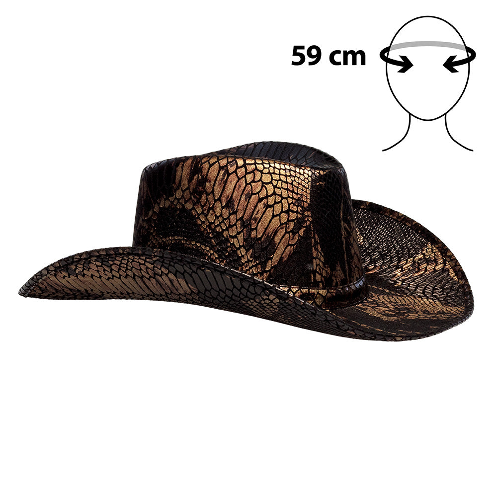 Zwarte cowboyhoed Cobra - foto 2