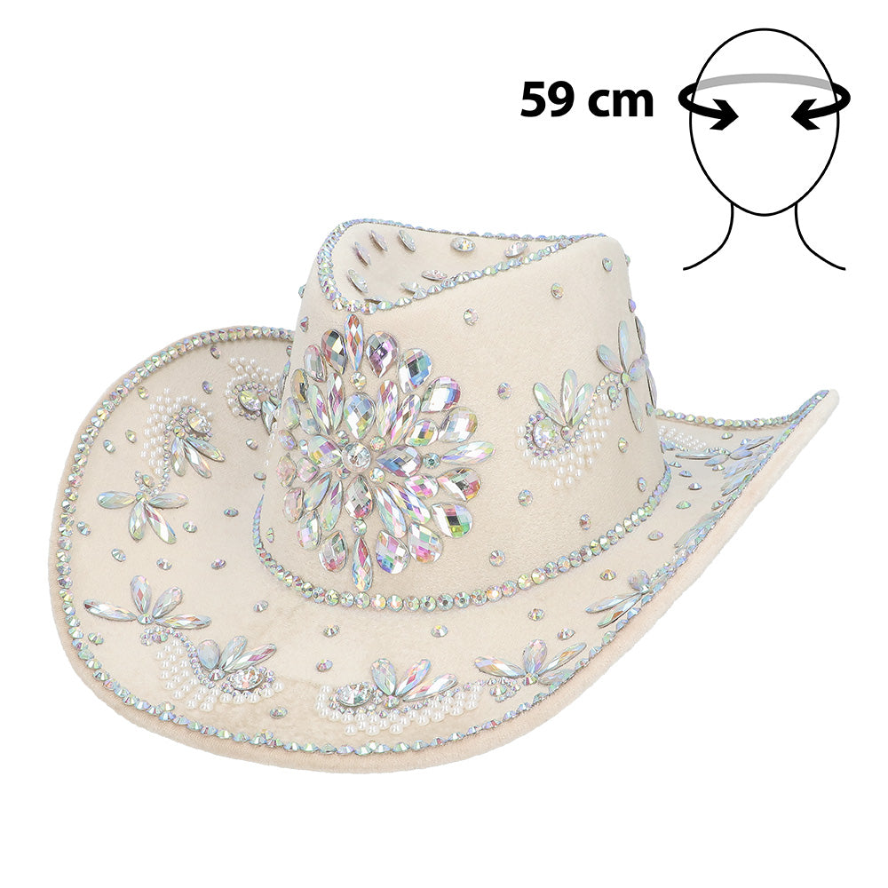 Beige cowboyhoed Crystal - foto 2