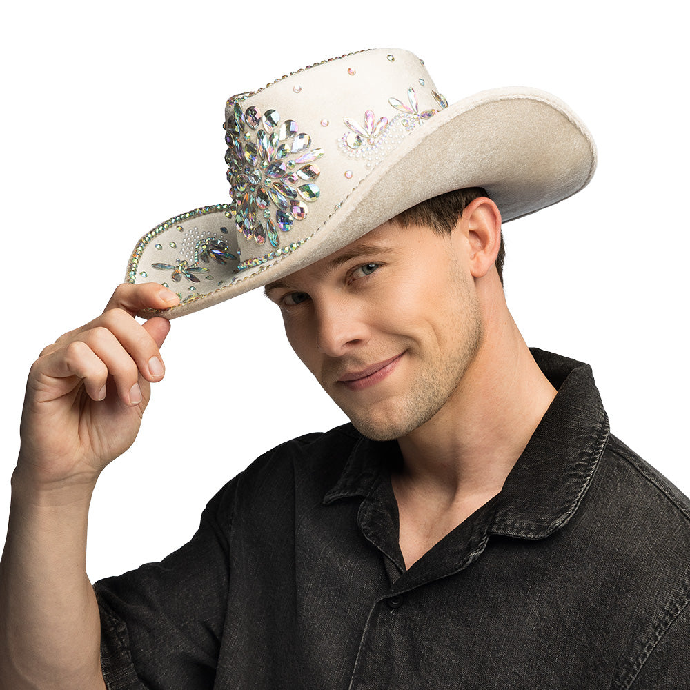 Beige cowboyhoed Crystal - foto 3