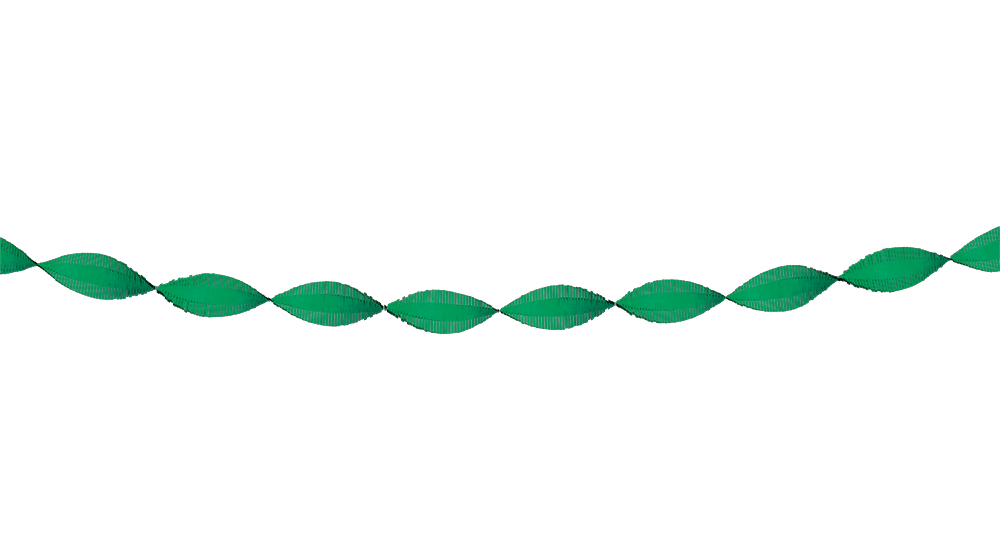 Crêpeslinger Kerstgroen 6 meter