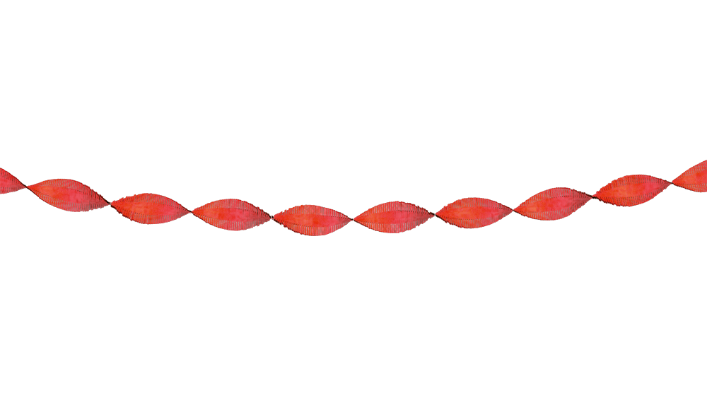 Crêpeslinger Rood 6 meter