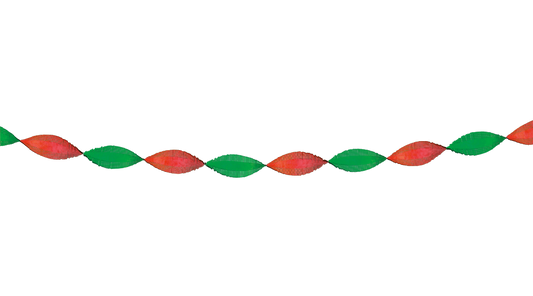 Crêpeslinger Rood-Geel-Groen 24 meter – Vlamvertragend
