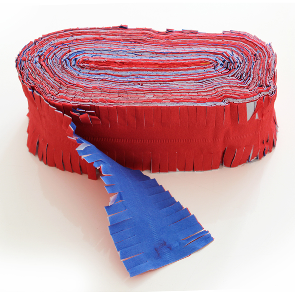 Crêpeslinger Rood-Wit-Blauw 24 meter – Vlamvertragend - foto 2