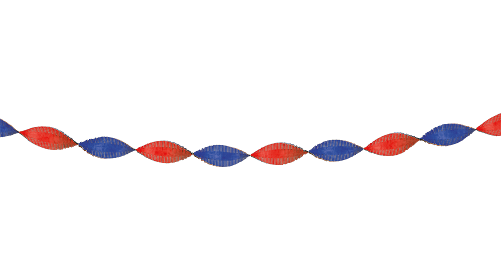 Crêpeslinger Rood-Wit-Blauw 24 meter – Vlamvertragend