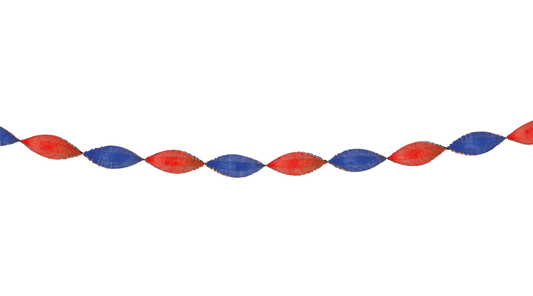Crêpeslinger Rood-Wit-Blauw 24 meter – Vlamvertragend