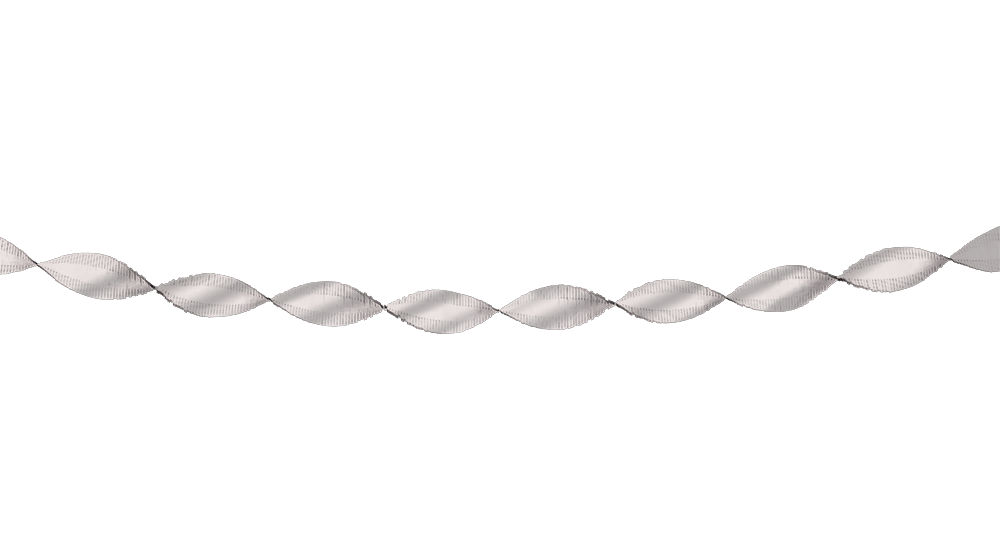 Crêpeslinger Zilver 6 meter