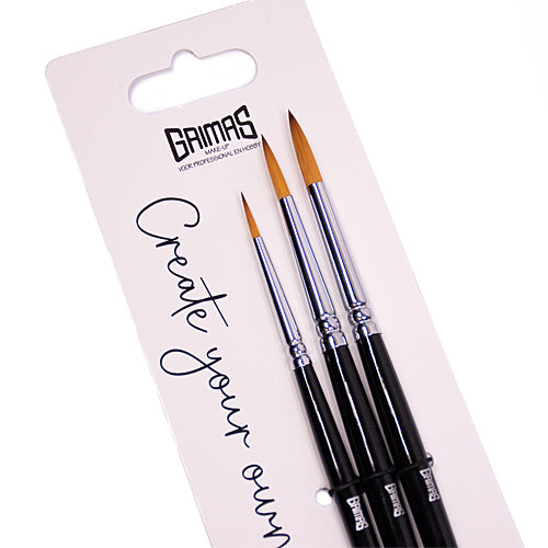 Grimas Face Paint Brush Set Round 2/4/6