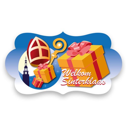 Feestbord Welkom Sinterklaas (42 x 22 cm)