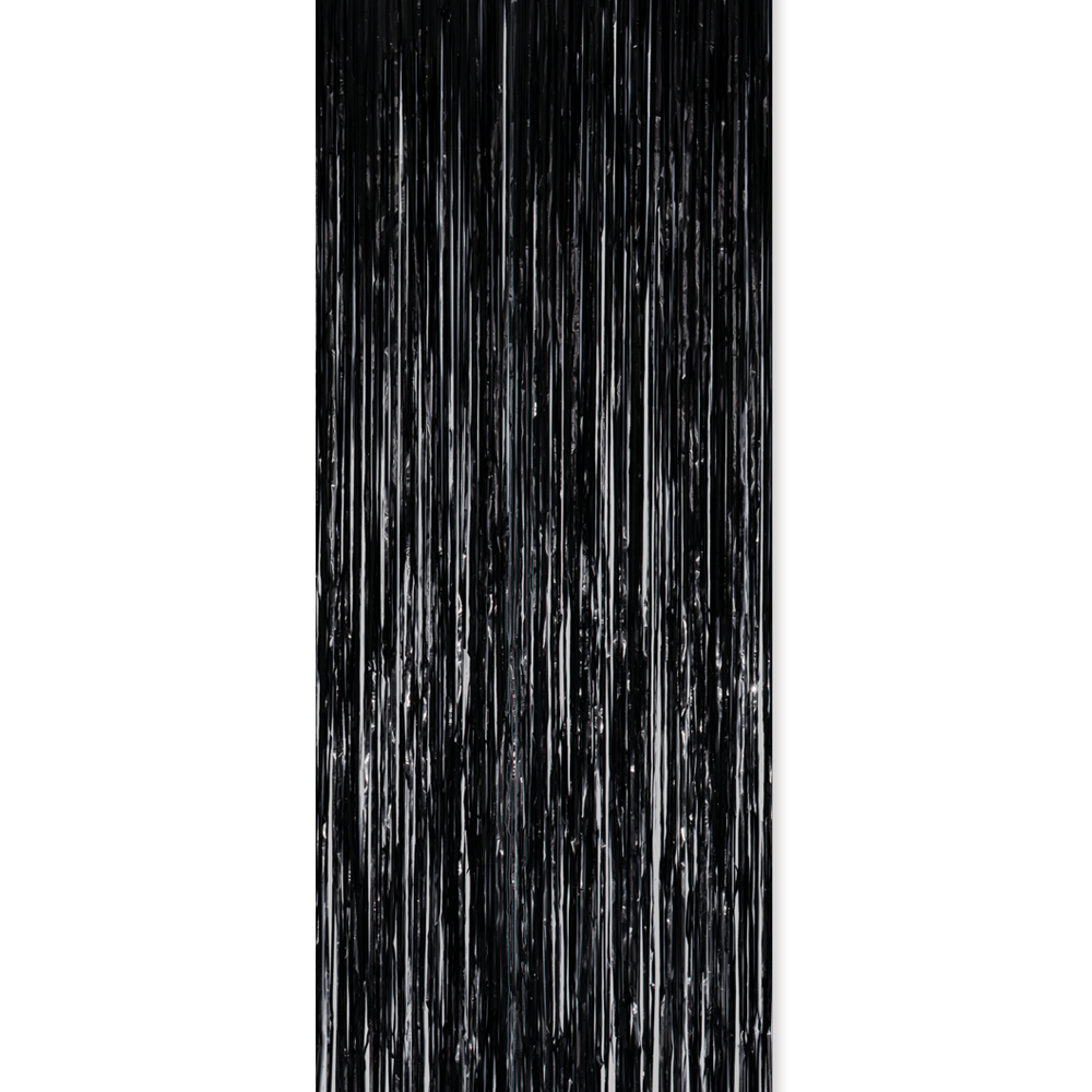 Feestgordijn 100 x 240 cm zwart