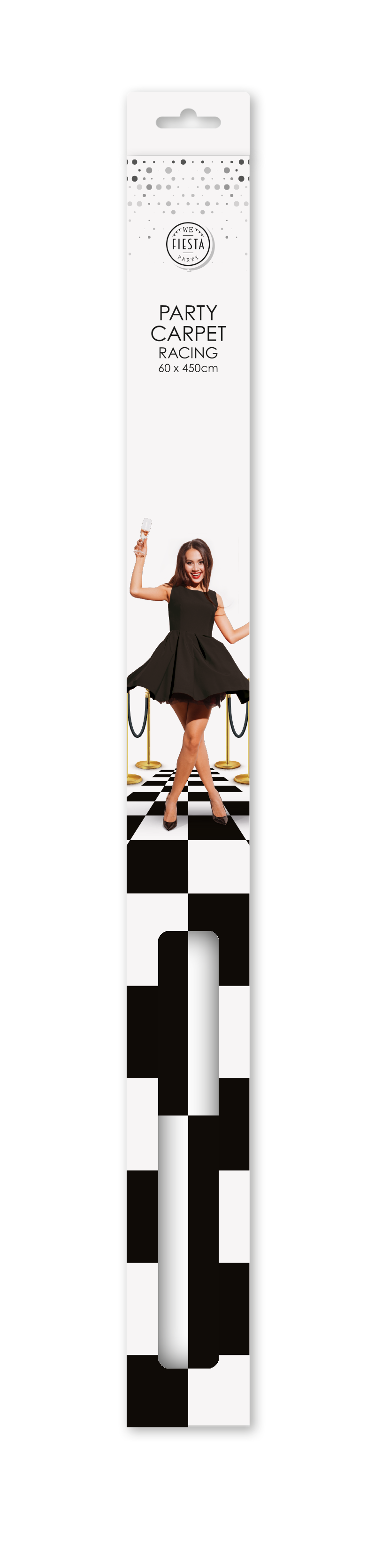 Racing feestloper met finishvlag-print 450 x 60 cm — tweede productfoto