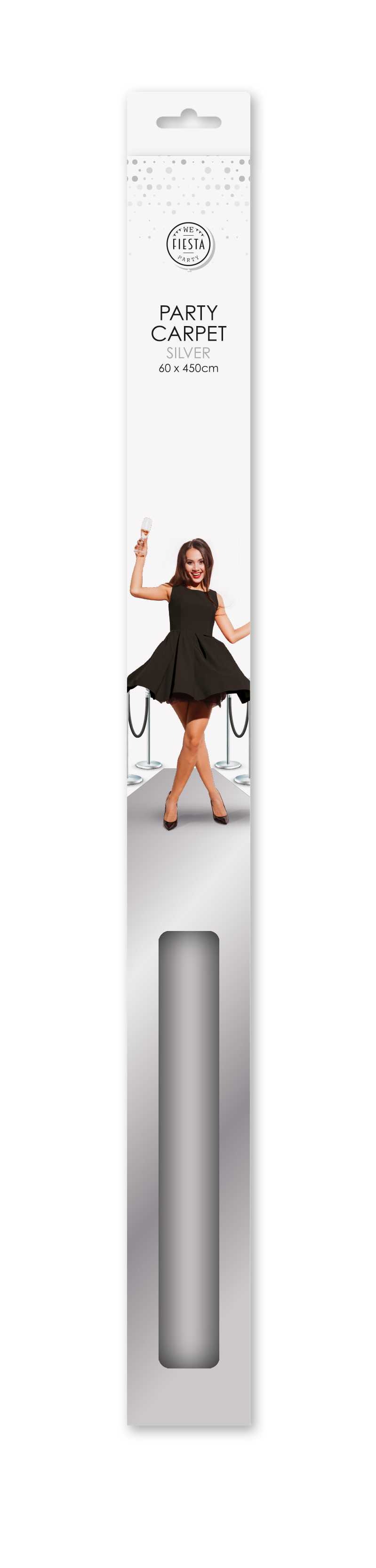 Zilveren feestloper 450 x 60 cm — tweede productfoto