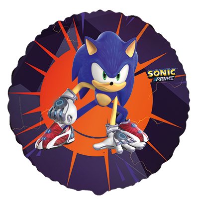 Ronde folieballon met Sonic, 46 cm