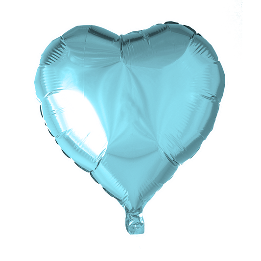 Hartvormige folieballon van 45 cm in lichtblauw