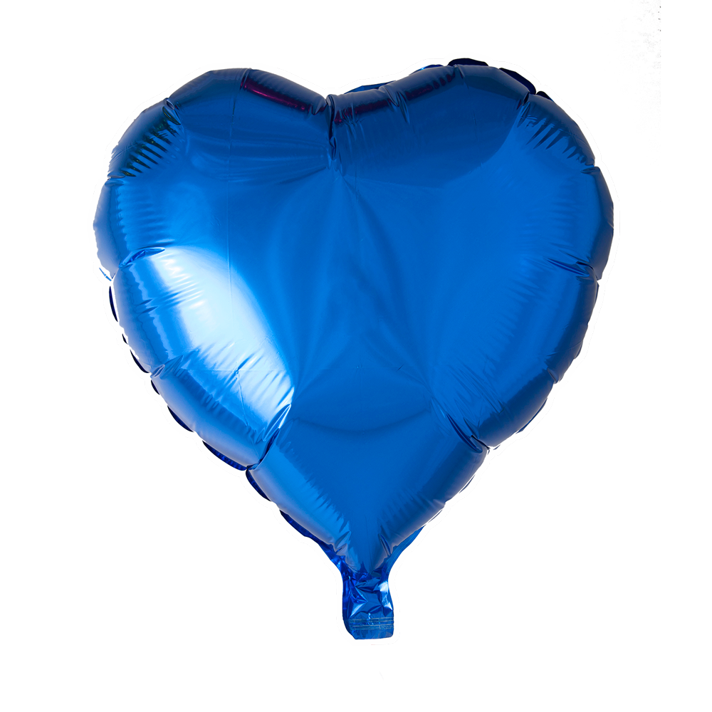Hartvormige folieballon van 45 cm in marineblauw