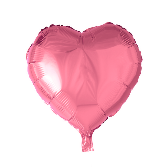 Hartvormige folieballon van 45 cm in roze