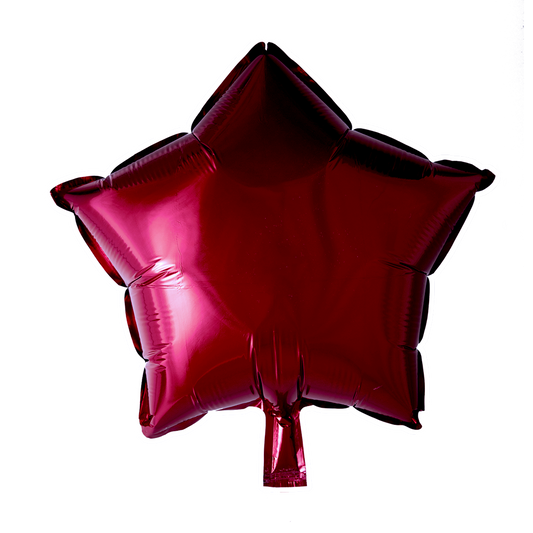 Stervormige folieballon van 45 cm in bordeaux