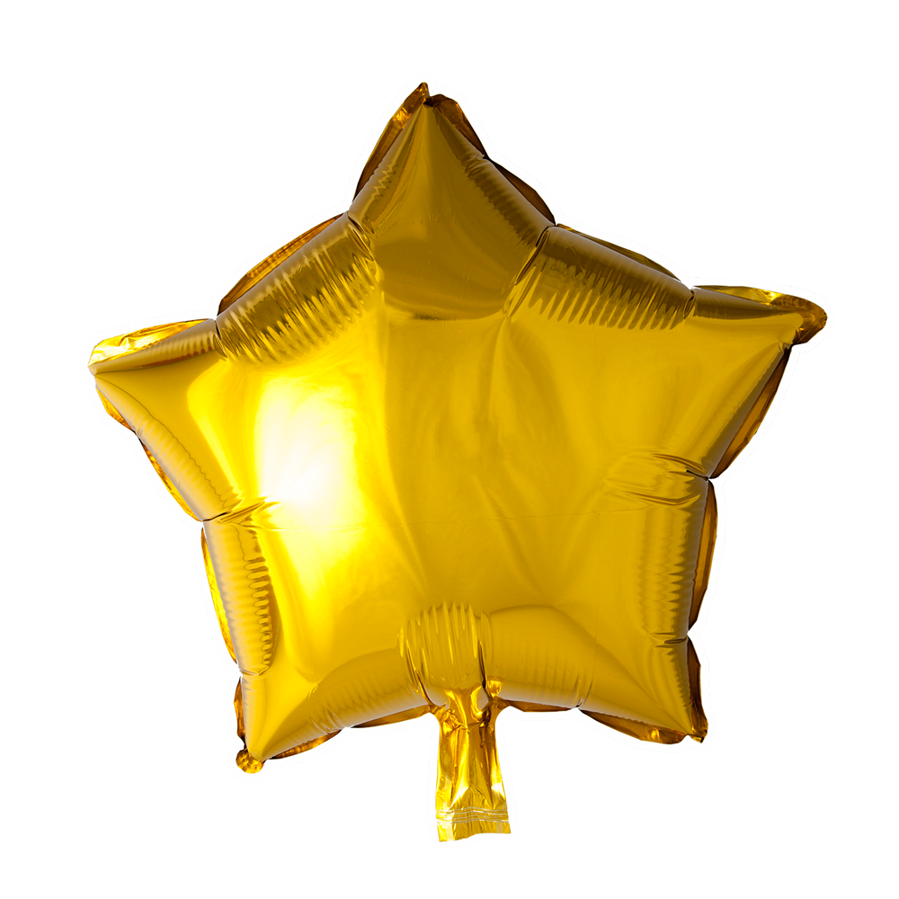 Stervormige folieballon van 45 cm in goud