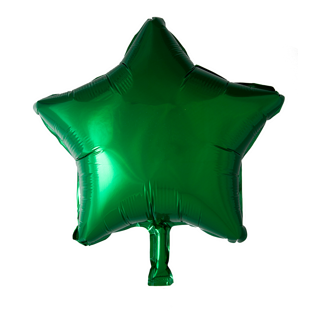 Stervormige folieballon van 45 cm in groen