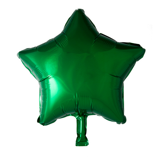 Stervormige folieballon van 45 cm in groen