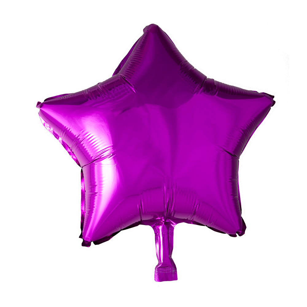 Stervormige folieballon van 45 cm in hot pink