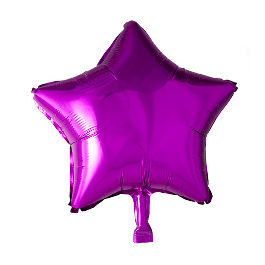 Stervormige folieballon van 45 cm in hot pink