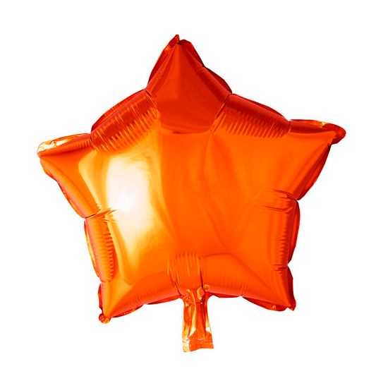Stervormige folieballon van 45 cm in oranje