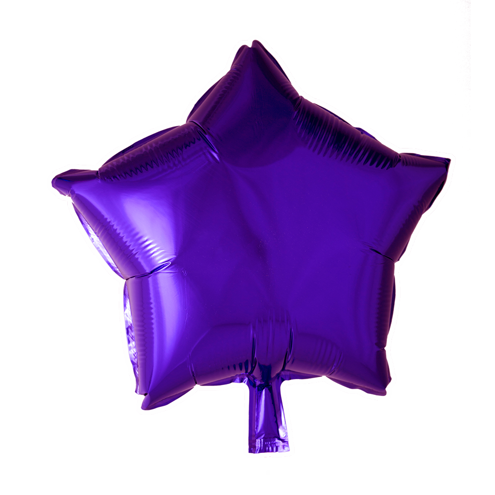 Stervormige folieballon van 45 cm in paars