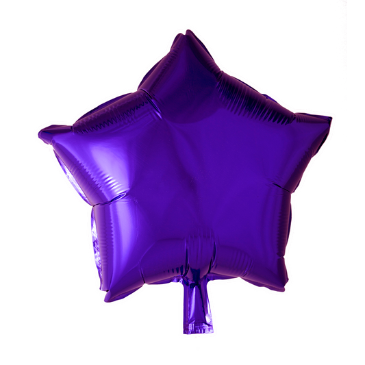 Stervormige folieballon van 45 cm in paars