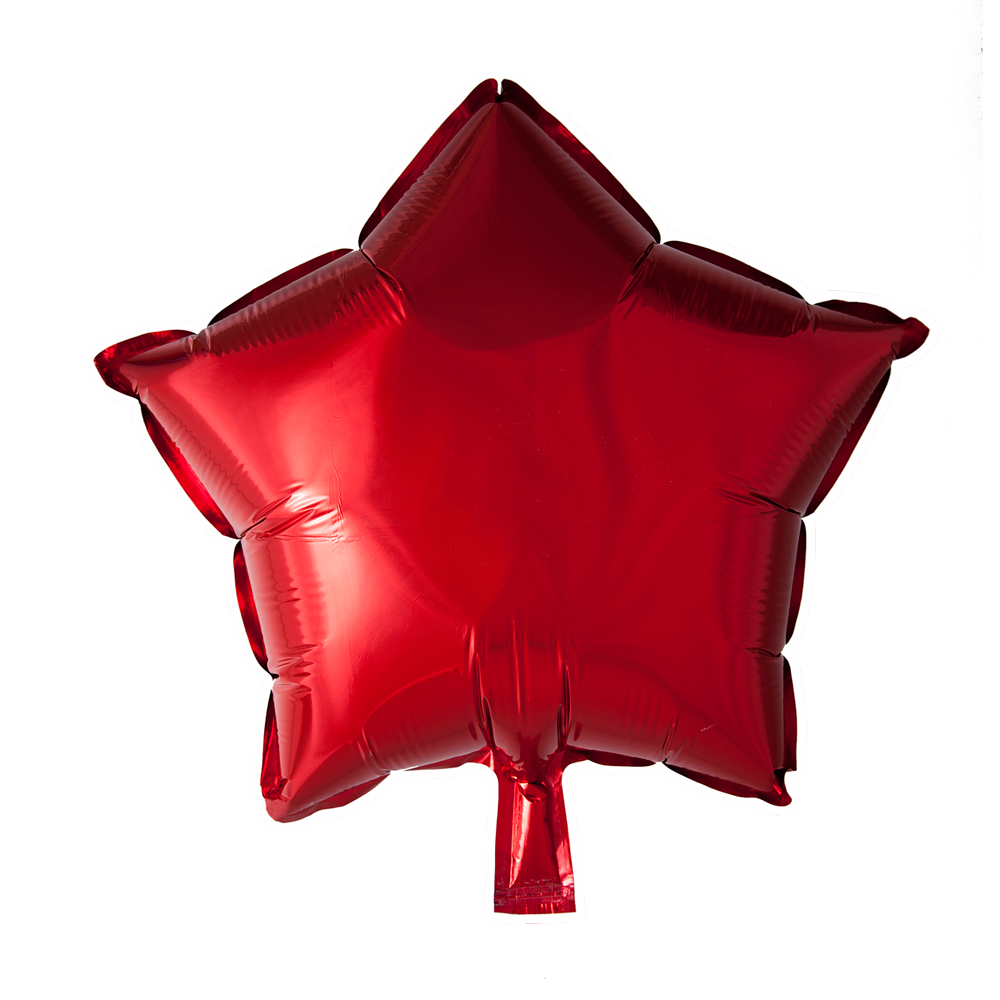 Stervormige folieballon van 45 cm in rood
