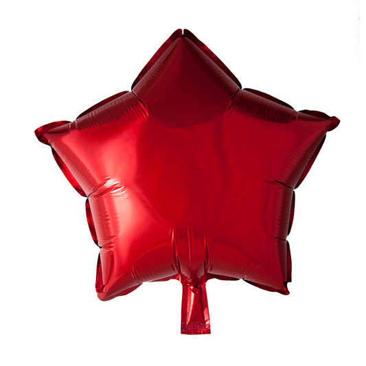 Stervormige folieballon van 45 cm in rood